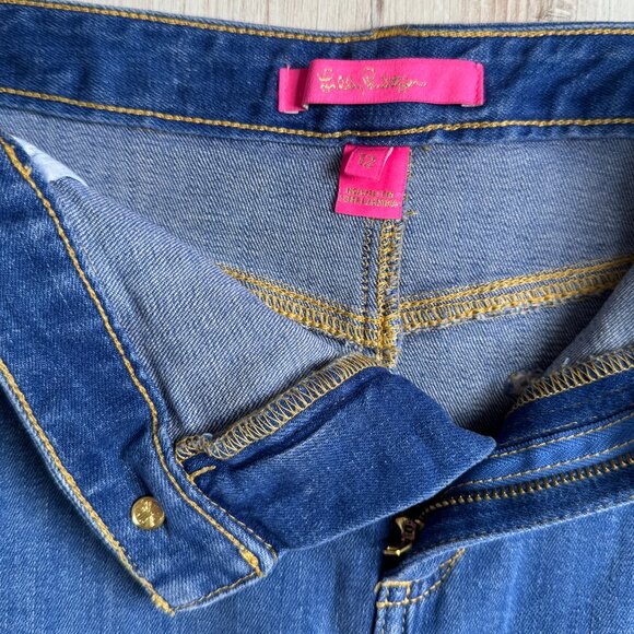 Lilly Pulitzer Kooper Denim Skirt Size 12 - Picture 6 of 11